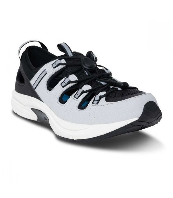 Dr. Comfort Men's Marco Athletic Diabetic Sandals - Grey