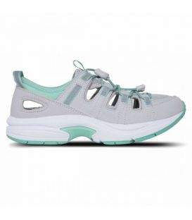 Dr. Comfort Women's Amelia Athletic Diabetic Sandals - Grey/Green