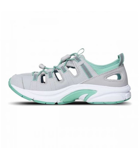 Dr. Comfort Women's Amelia Athletic Diabetic Sandals - Grey/Green