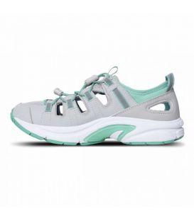 Dr. Comfort Women's Amelia Athletic Diabetic Sandals - Grey/Green