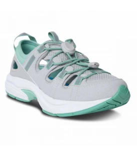 Dr. Comfort Women's Amelia Athletic Diabetic Sandals - Grey/Green