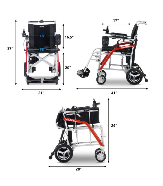 Metro Mobility iTravel Lite Lightweight Electric Wheelchair