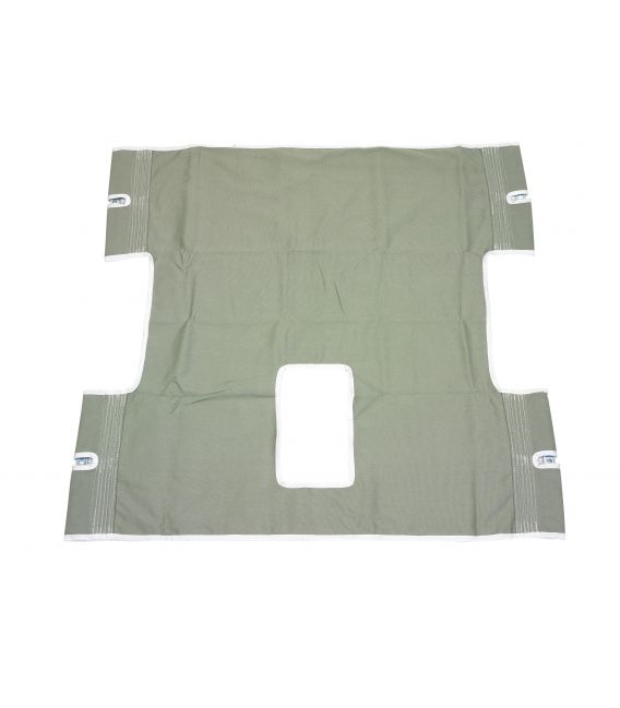 Drive Patient Heavy Duty Full Body Solid Canvas Sling with Commode Opening - 13061