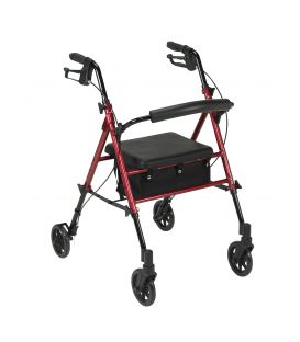 Drive 4 Wheel Adjustable Height Rollator with 6" Wheels