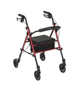 Drive 4 Wheel Adjustable Height Rollator with 6" Wheels