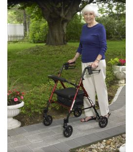 Drive 4 Wheel Adjustable Height Rollator with 6" Wheels