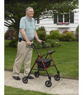 Drive 4 Wheel Adjustable Height Rollator with 6" Wheels