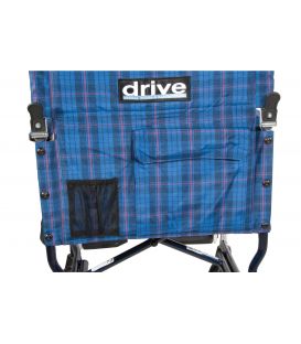 Drive Fly Lite Ultra Lightweight 19" Aluminum Transport Wheelchair