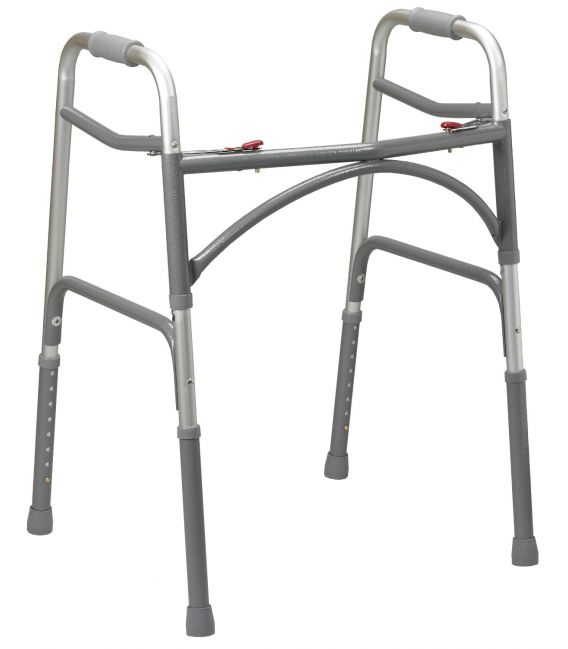 Heavy Duty Bariatric Two Button Folding Walker