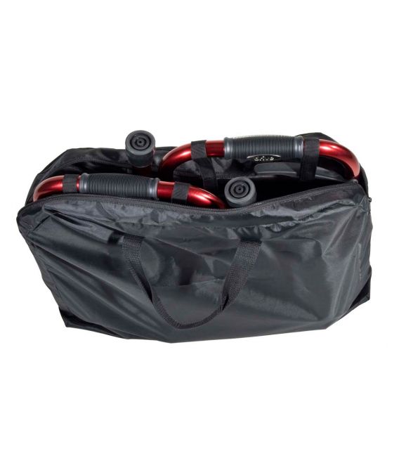 Deluxe Folding Travel Walker with 5" Wheels and Fold up Legs