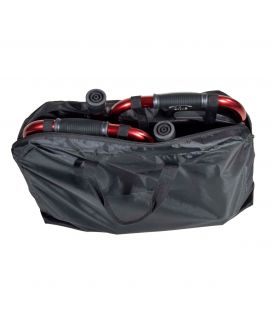 Deluxe Folding Travel Walker with 5" Wheels and Fold up Legs
