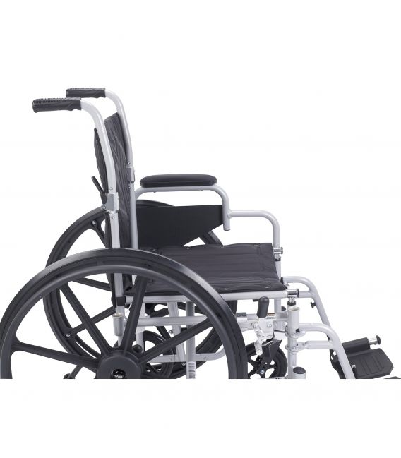Drive Poly Fly High Strength 18"-20" Lightweight Combo Transport Wheelchair