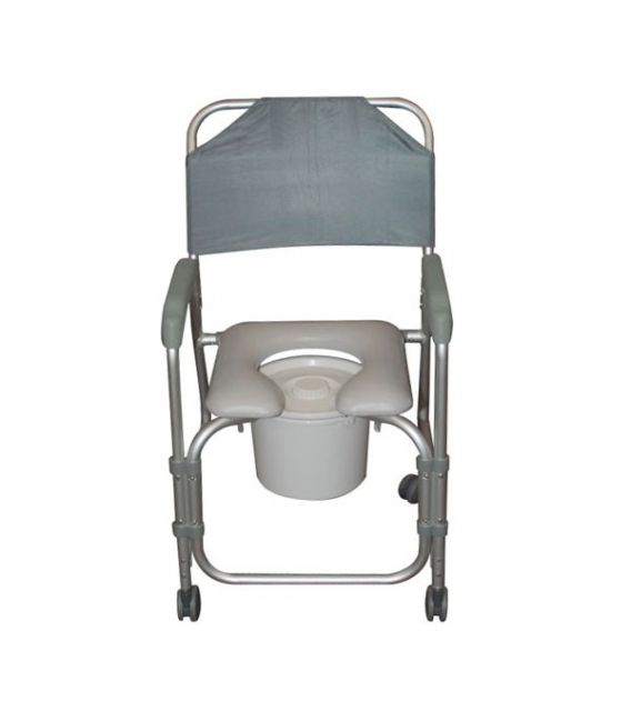 Aluminum Shower Chair and Commode with Casters