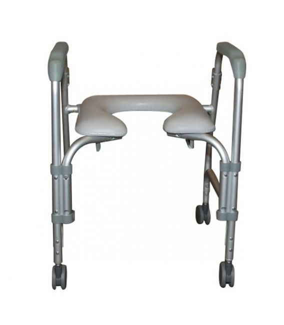 Aluminum Shower Chair and Commode with Casters