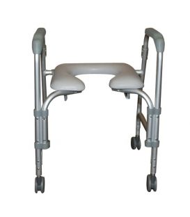 Aluminum Shower Chair and Commode with Casters